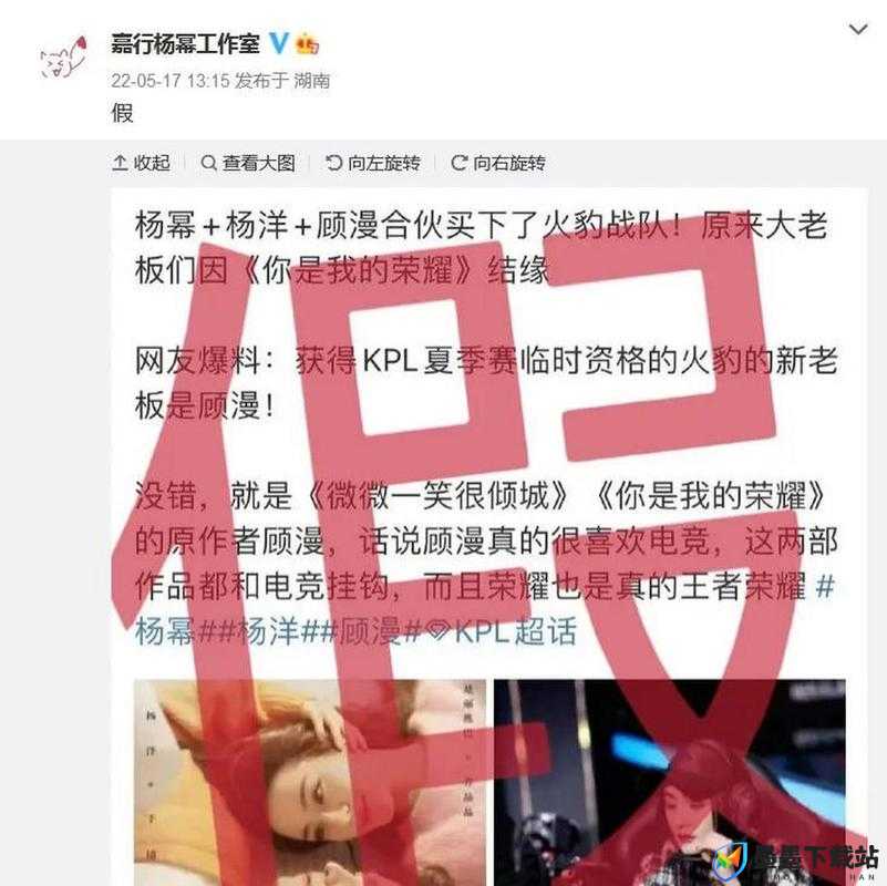 杨洋方否认与杨幂顾漫联手购KPL火豹战队，资源管理角度的深度透视